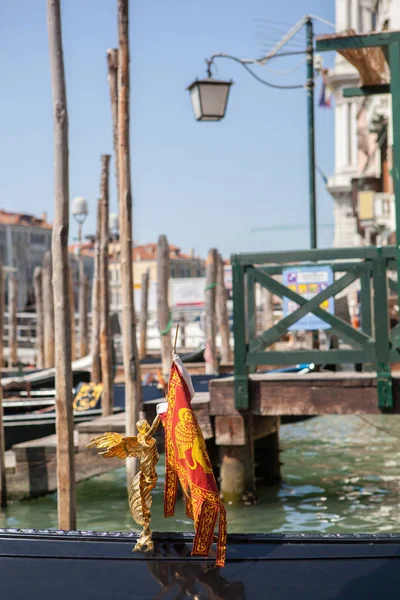 Gangway Veneza Pier San Marco Canal Vista Para San Giorgio — Fotografia de Stock