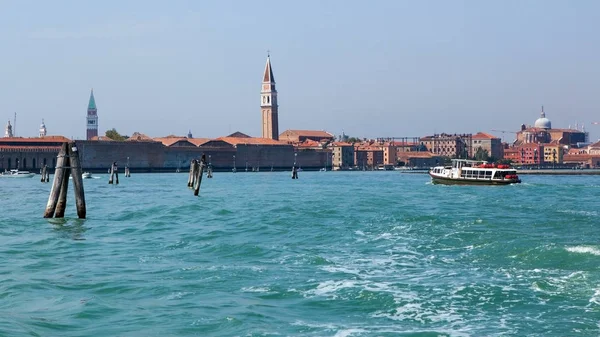 Vue Basilique San Giogio Maggiore Venise Jour Photo Longue Exposition — Photo