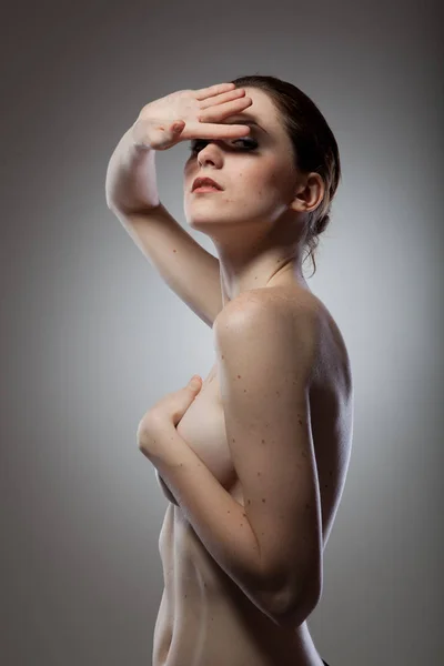Porträt Der Schönen Nackten Frau — Stockfoto