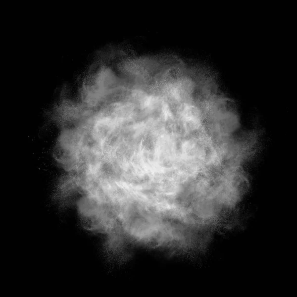 Powder Explosion Shape Black Background Copy Space Abstract Dust Cloud — ストック写真