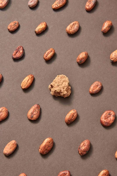 Modèle Alimentaire Partir Pois Cacao Naturels Frais Masse Cacao Sur — Photo