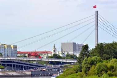 Yayalar Tura Nehri Tyumen, Rusya için köprü