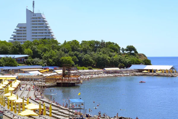 Playa del sanatorio "Una bahía de oro" en Anapa —  Fotos de Stock