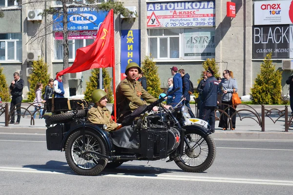 Tyumen Russie Mai 2016 Des Militaires Uniforme Participent Une Manifestation — Photo