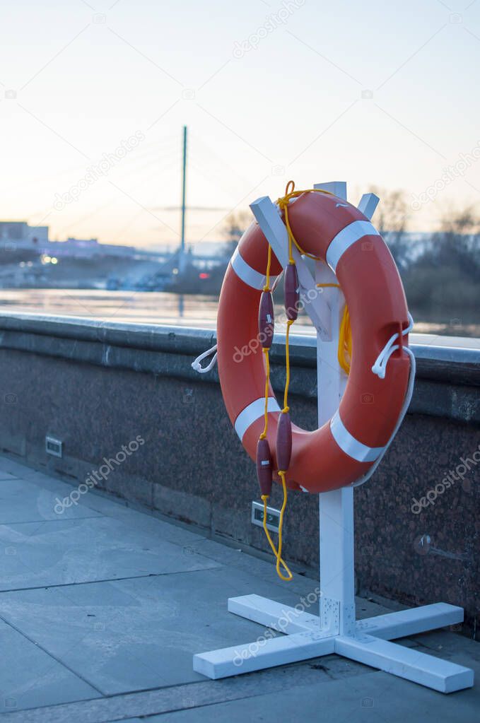 Lifeline stands on quay in Tyumen, Russia