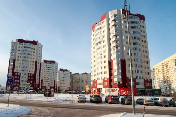 Tyumen Rusia Enero 2020 Nuevo Barrio Residencial Tyumen Invierno — Foto de Stock