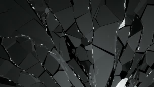 Glass shattered and cracked — Stock Video