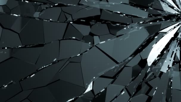 粉々 に割れたガラス — ストック動画