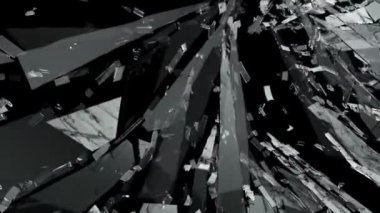 tahribe kırık cam parçaları  