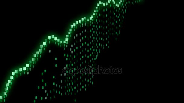 Gráfico clolor movendo-se para cima — Vídeo de Stock