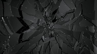  kırık cam parçaları keskin