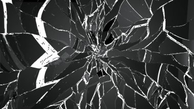  kırık cam parçaları keskin