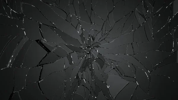 Острые куски разбитого стекла — стоковое фото