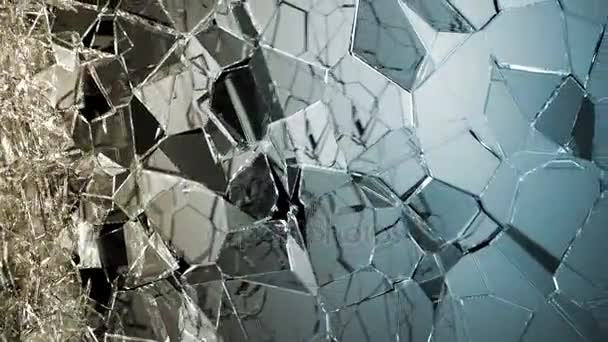 El vidrio se rompe y rompe — Vídeo de stock