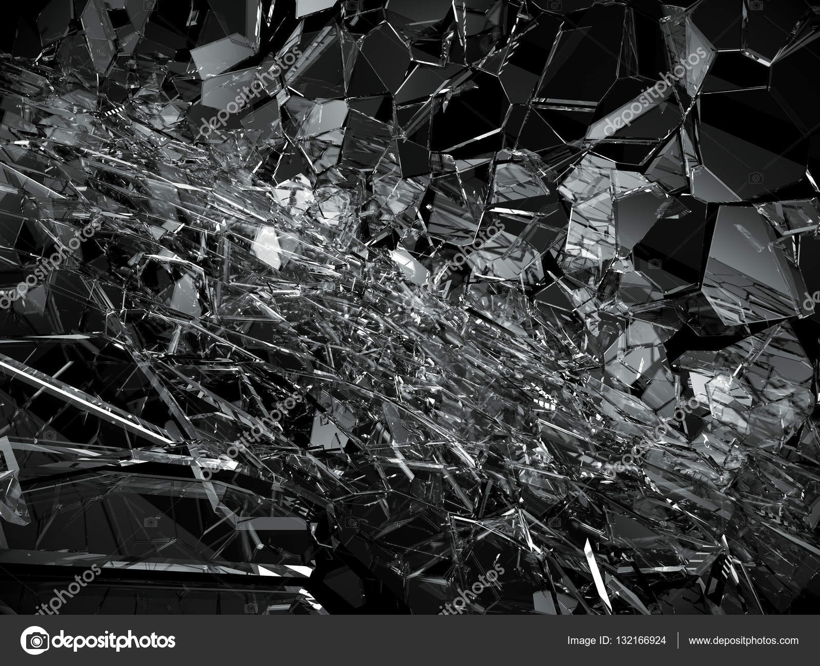 Shattered or broken glass pieces Stock Photo by ©Arsgera 132166924