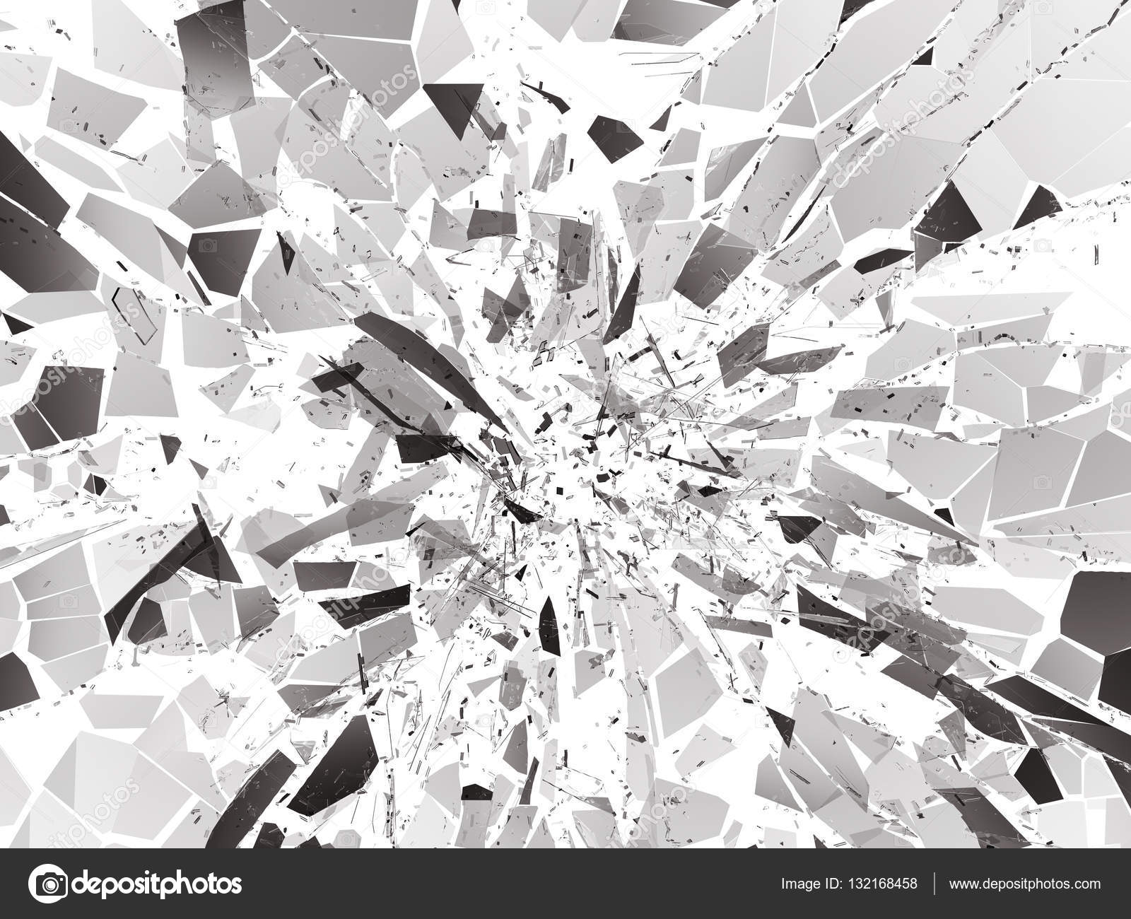 Pieces of destructed Shattered glass Stock Photo by ©Arsgera 132168458