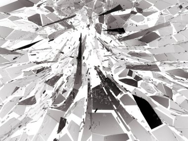 tahribe kırık cam parçaları 