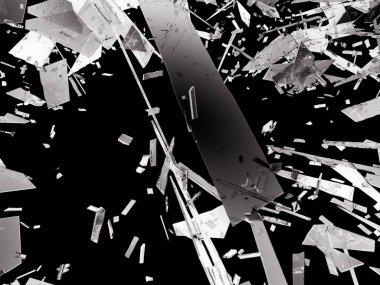 Parçalanmış veya yıkıldı cam  