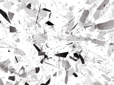 Parçalanmış veya yıkıldı cam  