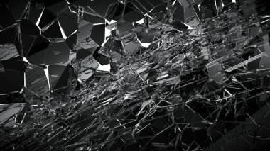 bozuk veya kırık cam parçaları 