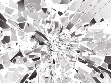 tahribe kırık cam parçaları 