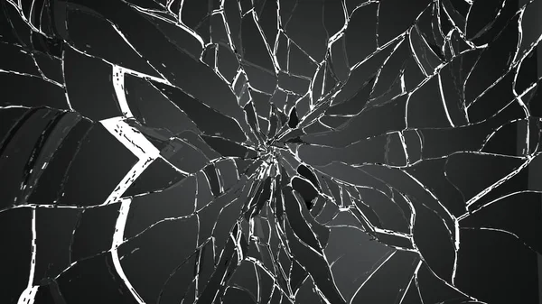 Bölünmüş veya kırık cam parçaları 