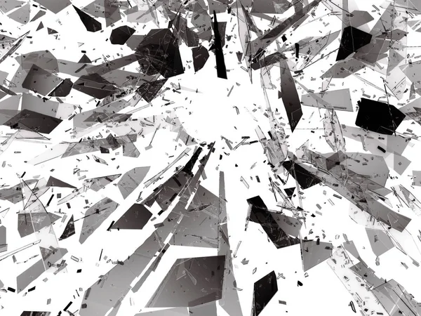 Bölünmüş veya kırık cam parçaları 