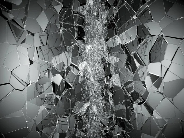 Parçalanmış veya yıkıldı cam  