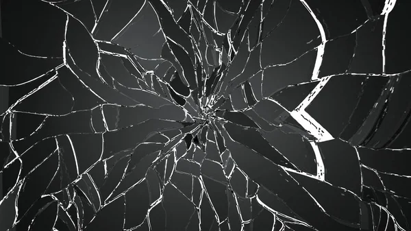粉砕または破壊されたガラス — ストック写真