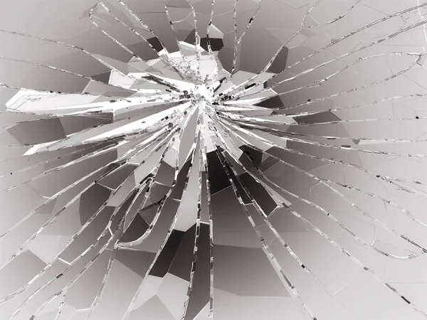 Shattered or demolished glass — Stock Photo, Image