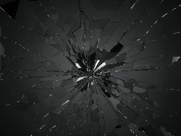 Pieces of smashed glass — Stock Photo, Image