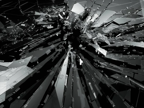 Pieces of smashed glass — Stock Photo, Image