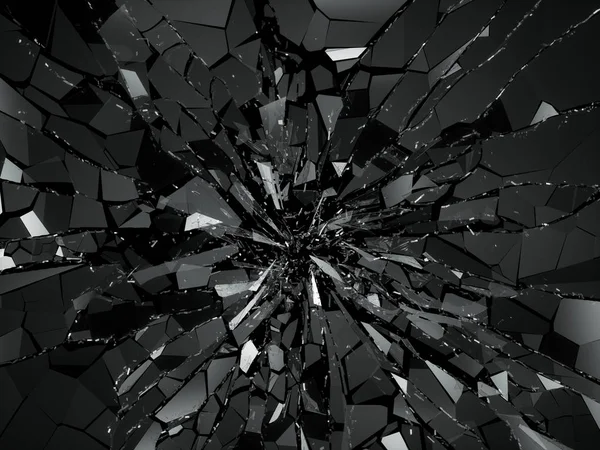 Beschädigtes oder zerbrochenes Glas — Stockfoto