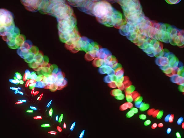 Festlig garland lights — Stockfoto