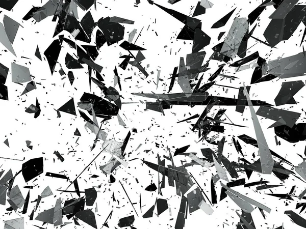 Pieces Demolished Shattered Glass On White Stock Illustration 194420495