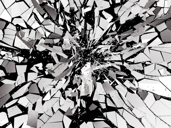 Pieces of splitted or cracked glass — Stock Photo, Image