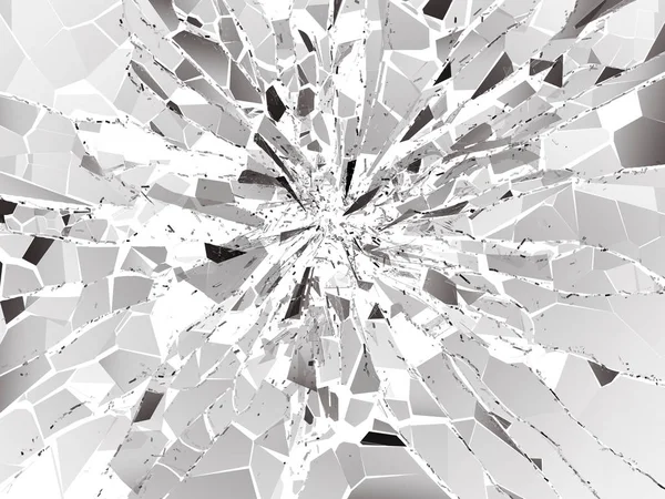 Bölünmüş veya kırık cam parçaları 