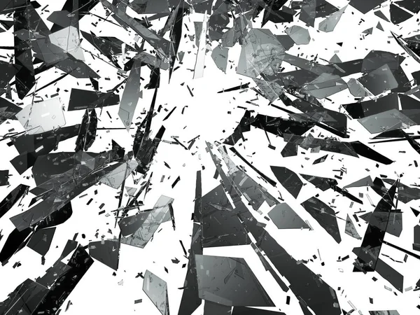 Bölünmüş veya kırık cam parçaları 