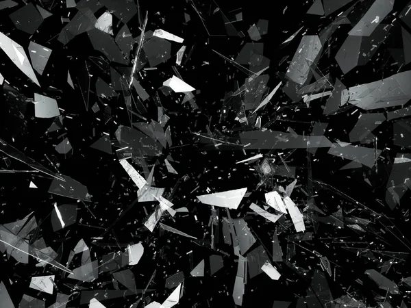 Shattered or demolished glass — Stock Photo, Image