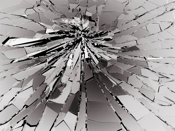 Afgebroken of verbrijzelde glas — Stockfoto