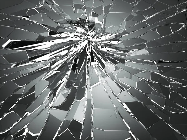 Parçalanmış veya yıkıldı cam  