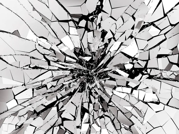 Shattered or demolished glass — Stock Photo, Image