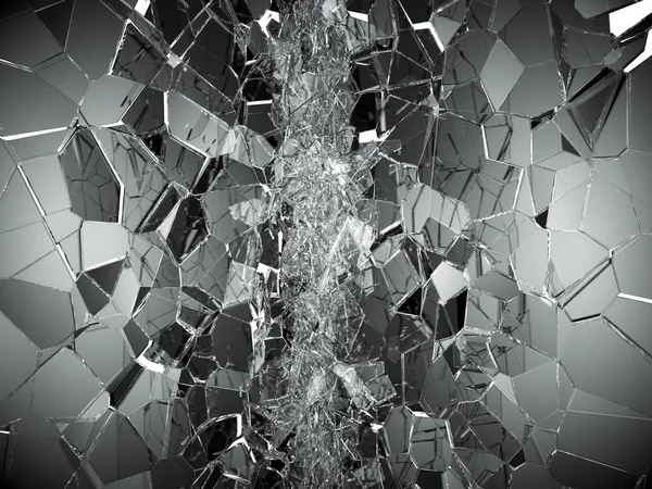 Parçalanmış veya yıkıldı cam — Stok fotoğraf