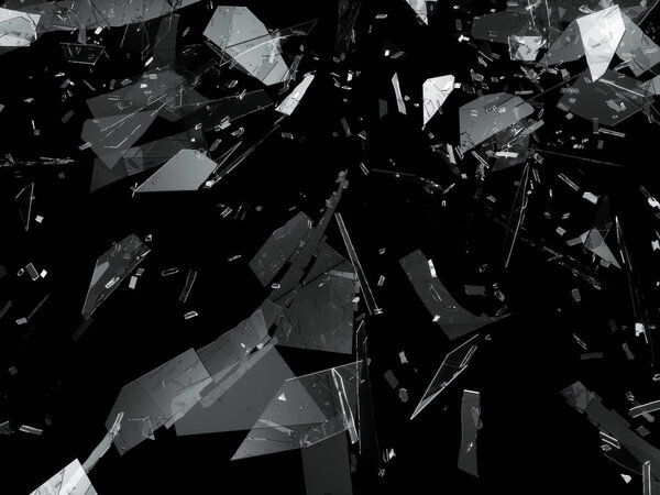 Pieces of Broken or Shattered glass 