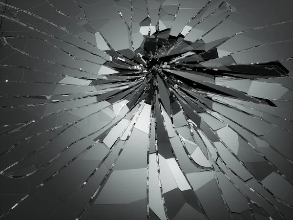 Shattered or demolished glass — Stock Photo, Image