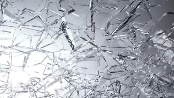 开裂和破碎的玻璃 — 图库视频影像