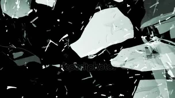 Tir d'explosion de verre brisé 