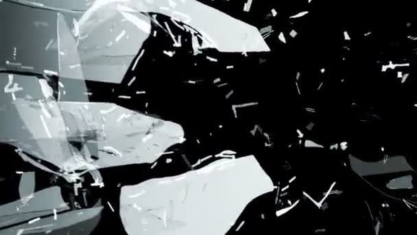 Tir d'explosion de verre brisé 