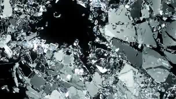 Explosion de verre cassé 