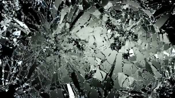 Esplosione di vetro rotto — Video Stock